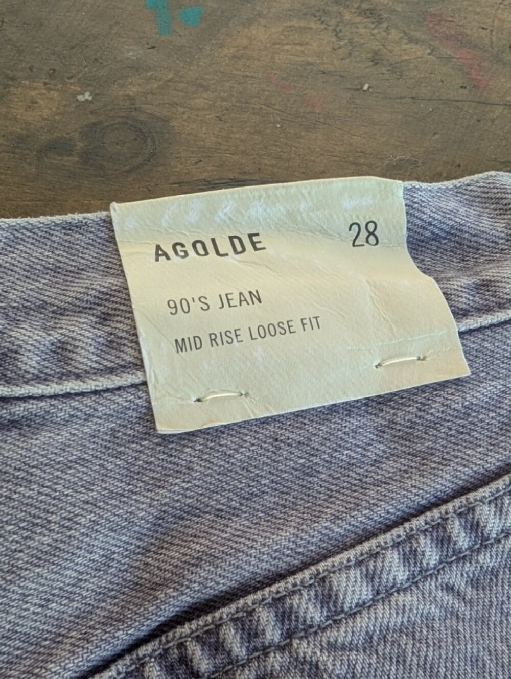 NWT AGOLDE 90'S PINCH WAIST BUTTON FLY Straight Leg Jeans - ASHBURRY SIZE 28 - Picture 2 of 12